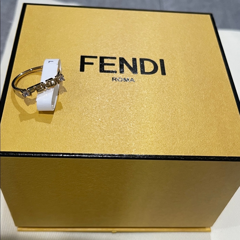 Fendi Gold Logo Ring